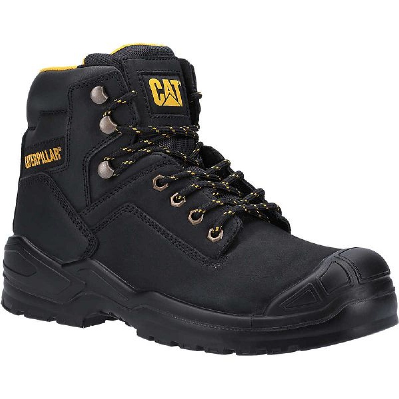 Caterpillar Striver Bump Steel Toe S3 SRC Men's Work Boots Black | 586742-FQS