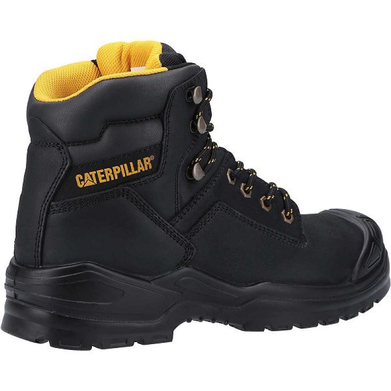 Caterpillar Striver Bump Steel Toe S3 SRC Men's Work Boots Black | 586742-FQS