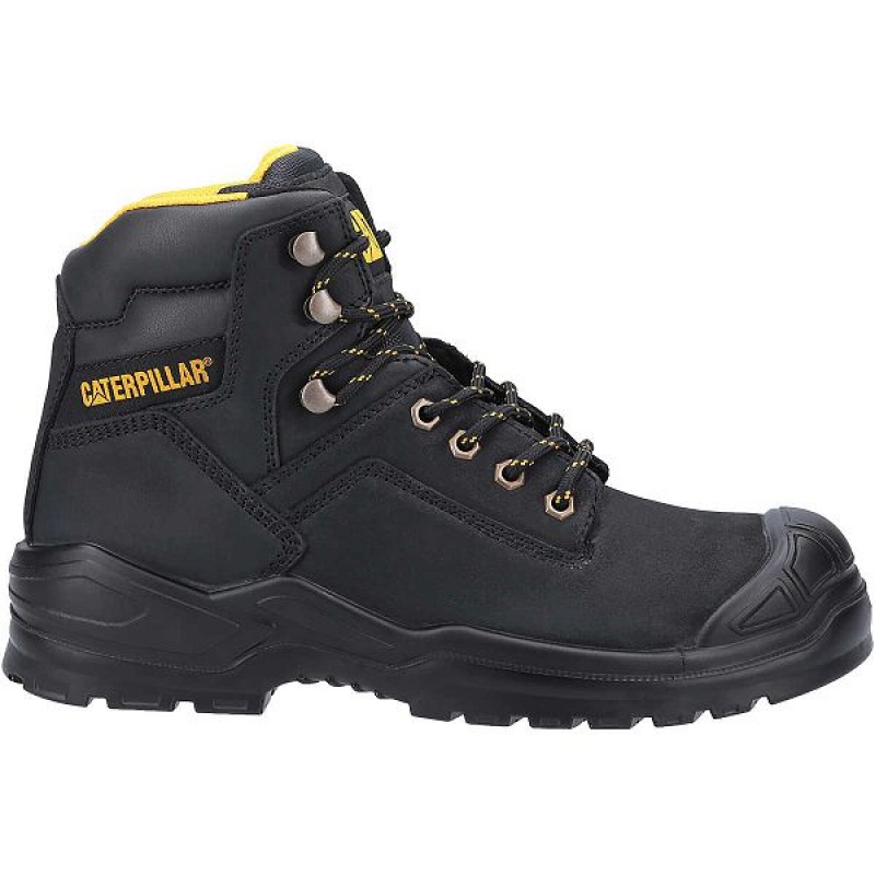 Caterpillar Striver Bump Steel Toe S3 SRC Men\'s Work Boots Black | 586742-FQS