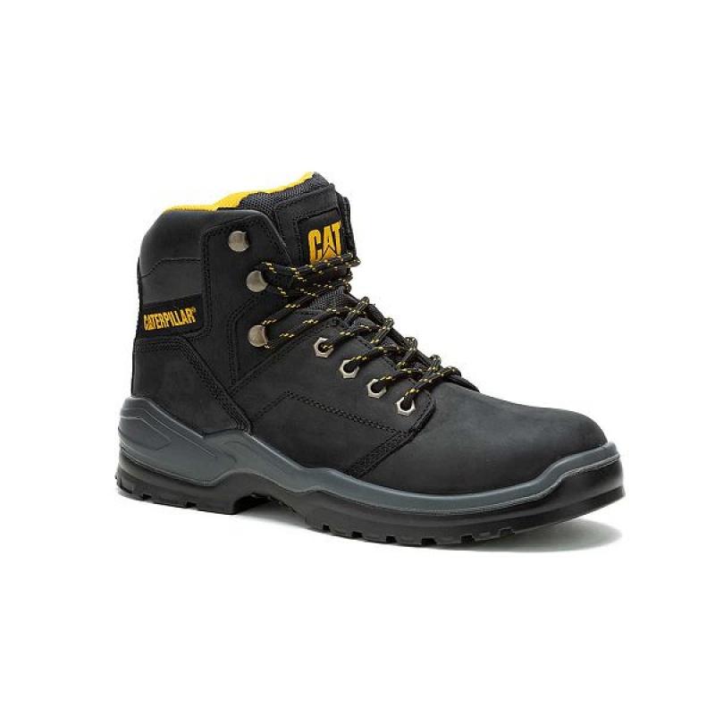 Caterpillar Striver Steel Toe Men's Work Boots Black | 520134-GCX