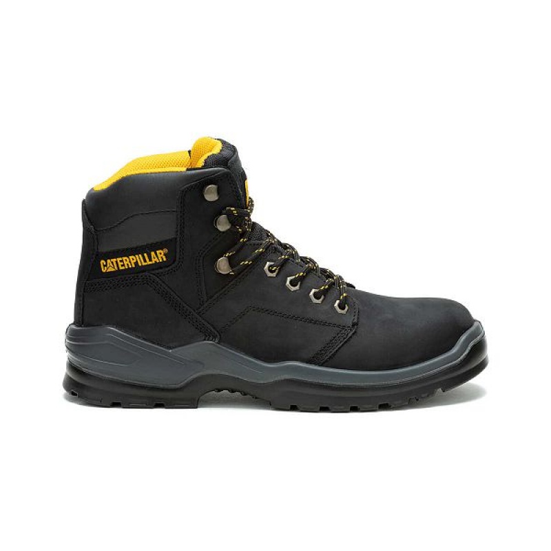 Caterpillar Striver Steel Toe Men\'s Work Boots Black | 520134-GCX